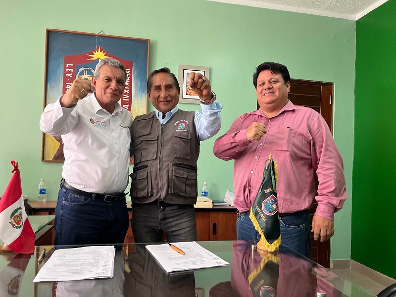 Sullana: Alcalde Marlem Mogollón logra acuerdo limítrofe con Miguel Checa